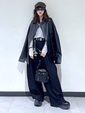 「PBLIM（ページボーイリム）のアイテム」を使った、saeさん（レディース・152cm）の春コーディネート