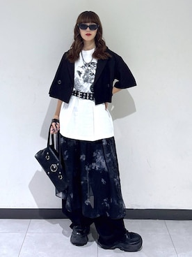 「PBLIM（ページボーイリム）のアイテム」を使った、saeさん（レディース・152cm）の夏コーディネート