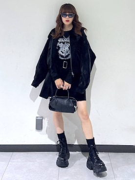 「アイテム（ブルゾン）」を使った、saeさん（レディース・152cm）の秋コーディネート