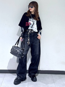 「PBLIM（ページボーイリム）のアイテム」を使った、saeさん（レディース・152cm）の夏コーディネート