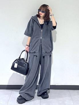 「アイテム（パーカー）」を使った、saeさん（レディース・152cm・20代）の夏コーディネート