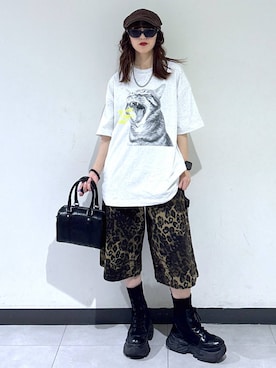 「PBLIM（ページボーイリム）のアイテム」を使った、saeさん（レディース・152cm）の春コーディネート