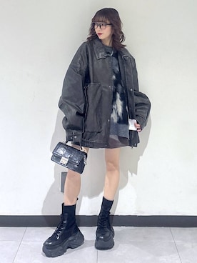 「PBLIM（ページボーイリム）のアイテム（ブルゾン）」を使った、saeさん（レディース・152cm）の秋コーディネート