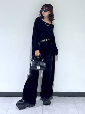 「PAGEBOY（ページボーイ）の【選べる着丈/前後2WAY/マシンウォッシャブル】マルチWAYネックプルオーバー/ニット（ニット/セーター）」を使った、saeさん（レディース・152cm）の秋コーディネート