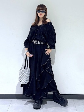 「PAGEBOY（ページボーイ）の【Casselini】メタリックショルダーバッグ（ショルダーバッグ）」を使った、saeさん（レディース・152cm）の夏コーディネート