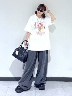 「アイテム（スウェットパンツ）」を使った、saeさん（レディース・152cm・20代）の夏コーディネート