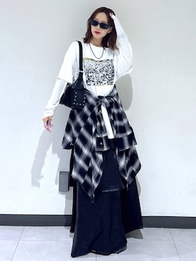 「PAGEBOY（ページボーイ）のアイテム」を使った、saeさん（レディース・152cm）の夏コーディネート