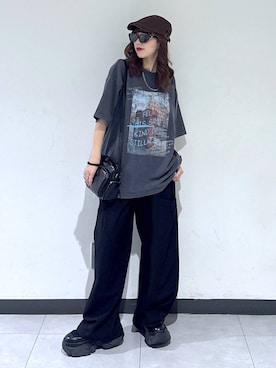 「PAGEBOY（ページボーイ）のアイテム（パンツ）」を使った、saeさん（レディース・152cm）の春コーディネート