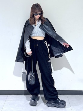 「PBLIM（ページボーイリム）のアイテム」を使った、saeさん（レディース・152cm）の春コーディネート