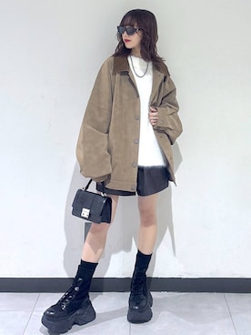 「PAGEBOY（ページボーイ）のアイテム」を使った、saeさん（レディース・152cm）の秋コーディネート