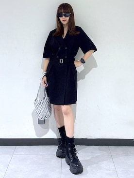 「PAGEBOY（ページボーイ）のアイテム（ワンピース）」を使った、saeさん（レディース・152cm）の夏コーディネート