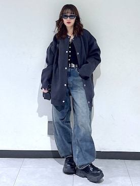 「PBLIM（ページボーイリム）のアイテム」を使った、saeさん（レディース・152cm）の春コーディネート