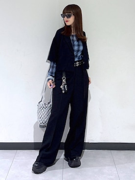「PAGEBOY（ページボーイ）の【Casselini】メタリックショルダーバッグ（ショルダーバッグ）」を使った、saeさん（レディース・152cm）の夏コーディネート