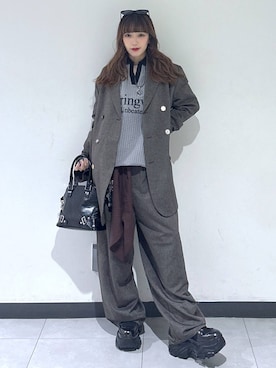 「PBLIM（ページボーイリム）のアイテム」を使った、saeさん（レディース・152cm）の秋コーディネート