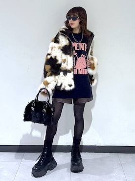 「PAGEBOY（ページボーイ）のアイテム（ジャケット/アウター）」を使った、saeさん（レディース・152cm）の冬コーディネート