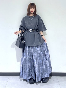 「アイテム（スウェット）」を使った、saeさん（レディース・152cm）の夏コーディネート