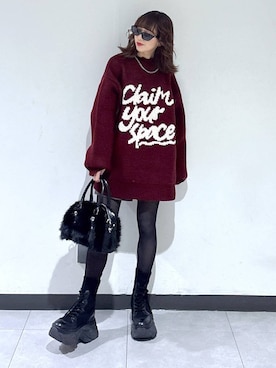 「PAGEBOY（ページボーイ）のアイテム（その他パンツ）」を使った、saeさん（レディース・152cm）の冬コーディネート