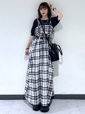 「アイテム（ブーツ）」を使った、saeさん（レディース・152cm）の夏コーディネート