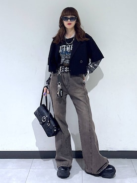 「PBLIM（ページボーイリム）のアイテム」を使った、saeさん（レディース・152cm）の夏コーディネート