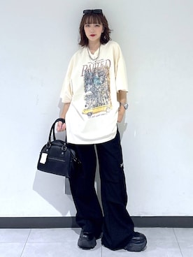 「アイテム（カーゴパンツ）」を使った、saeさん（レディース・152cm・20代）の夏コーディネート