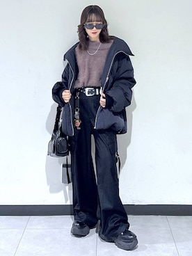 「PAGEBOY（ページボーイ）のアイテム（ジャケット/アウター）」を使った、saeさん（レディース・152cm）の冬コーディネート