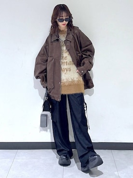 「PBLIM（ページボーイリム）のアイテム（ブルゾン）」を使った、saeさん（レディース・152cm）の秋コーディネート