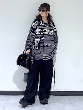 「アイテム（スラックス）」を使った、saeさん（レディース・152cm）の冬コーディネート