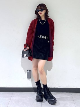「PAGEBOY（ページボーイ）の【選べる着丈/前後2WAY/マシンウォッシャブル】マルチWAYネックプルオーバー/ニット（ニット/セーター）」を使った、saeさん（レディース・152cm）の秋コーディネート