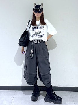 「PBLIM（ページボーイリム）のアイテム」を使った、saeさん（レディース・152cm）の夏コーディネート