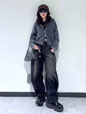 saeさん（レディース・152cm）の冬コーディネート