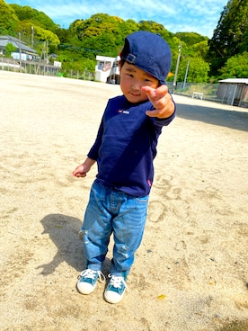 「MIKI HOUSE（ミキハウス）のアイテム（Tシャツ/カットソー）」を使った、kanahina02271029さん（キッズ・100cm）の春コーディネート