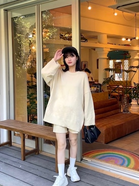 「新星WEARISTAにエントリー」｜「アイテム（帽子）」を使った、いいさん（レディース・160cm）の冬コーディネート