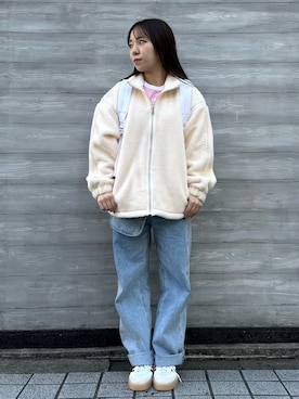 「adidas（アディダス）のアイテム（Tシャツ/カットソー）」を使った、GNさん（レディース・153cm）の冬コーディネート