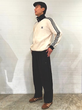 「アイテム（ジャージ）」を使った、HKさん（メンズ・181cm）の秋コーディネート