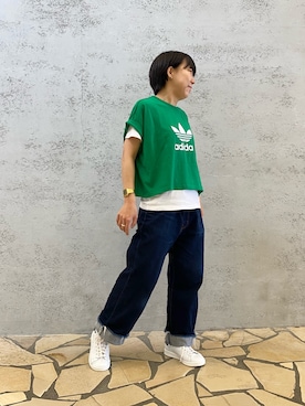 「stansmith」｜WMさん（レディース・150cm）の夏コーディネート