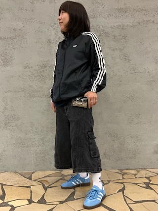 adidas originals デニムショートパンツ Black 美品 adidas(アディダス)の「Adilenium シーズン2 デニムカプリ