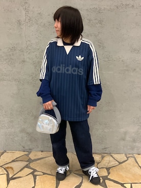 「アディダスオリジナルス」｜「アイテム（バックパック/リュック）」を使った、WMさん（レディース・150cm）の春コーディネート