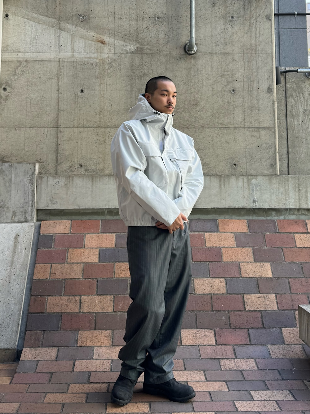 HUF GUIDE SHELL JACKET White