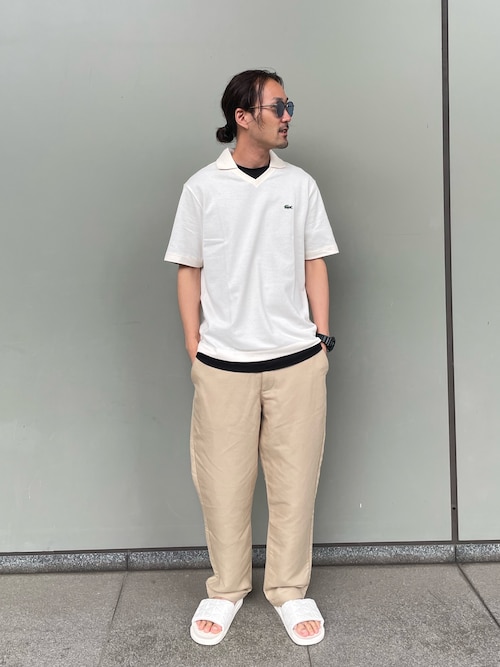 リネンレーヨンイージーチノパンツ / テーパードパンツ