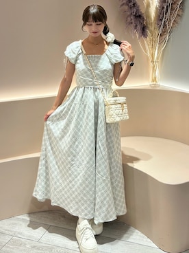 「one after another NICE CLAUP（ワンアフターアナザーナイスクラップ）のアイテム（スニーカー）」を使った、junさん（レディース・158cm）の夏コーディネート