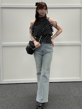 「one after another NICE CLAUP（ワンアフターアナザーナイスクラップ）のアイテム」を使った、junさん（レディース・158cm）の夏コーディネート