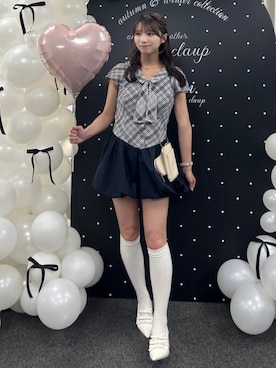 「one after another NICE CLAUP（ワンアフターアナザーナイスクラップ）のアイテム」を使った、junさん（レディース・158cm）の夏コーディネート