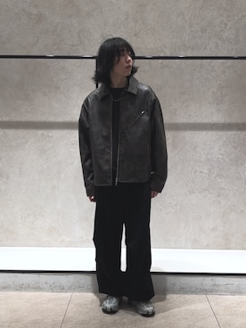 「季節の変わり目羽織コーデ」｜村田　光寿さん（メンズ・168cm）の秋コーディネート