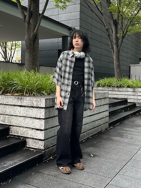 「Lui's（ルイス）のアイテム（ウォレットチェーン）」を使った、村田　光寿さん（メンズ・168cm）の夏コーディネート