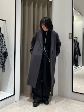 「アイテム（チェスターコート）」を使った、村田　光寿さん（メンズ・168cm・20代）の秋コーディネート