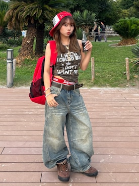 「ACLENT（アクレント）のアイテム」を使った、SHIORIさん（レディース・152cm）の夏コーディネート