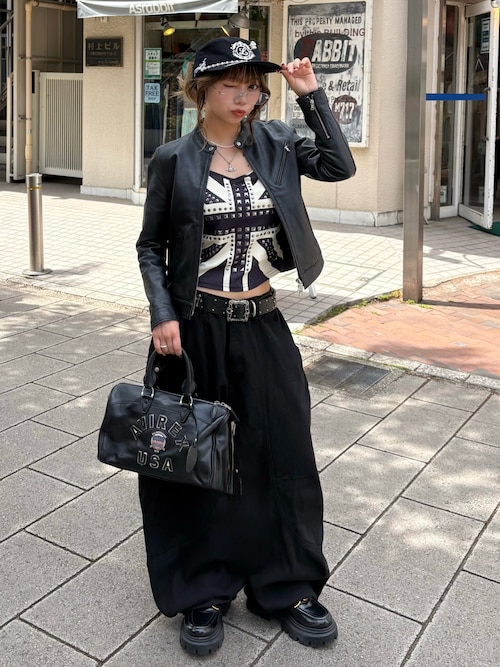VARSITY LEATHER MINI DUFFLE BAG/バーシティーレザーミニダッフル