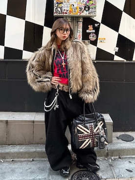 「NIKE（ナイキ）のナイキ エア マックス 95 ビッグ バブル ウィメンズシューズ リフレクティブ (再帰反射) アクセント付き / Nike Air Max 95 Big Bubble Women's Shoes with Reflective Accents IB6397-001 Black（スニーカー、ブラック系）」を使った、SHIORIさん（レディース・152cm）の春コーディネート