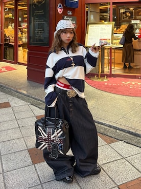 「NIKE（ナイキ）のナイキ エア マックス 95 ビッグ バブル ウィメンズシューズ リフレクティブ (再帰反射) アクセント付き / Nike Air Max 95 Big Bubble Women's Shoes with Reflective Accents IB6397-001 Black（スニーカー、ブラック系）」を使った、SHIORIさん（レディース・152cm）の春コーディネート