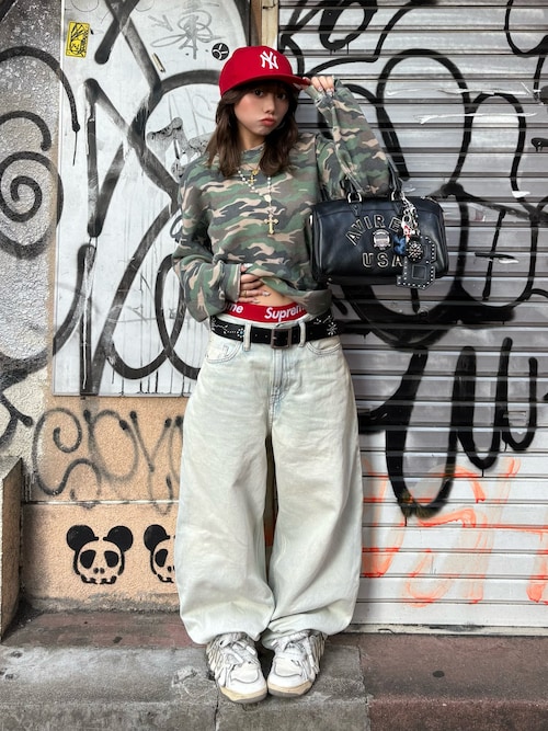 ストロベリーAVIREX A2 希少 バックプリント VARSITY LEATHER MINI DUFFLE BAG/バーシティーレザーミニダッフル